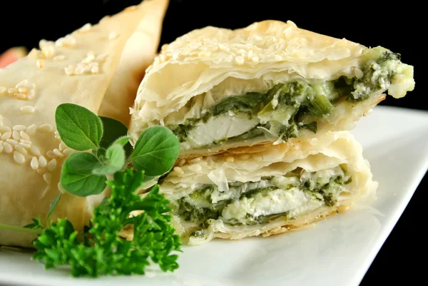 Spinach And Feta Triangles — Stock Photo, Image