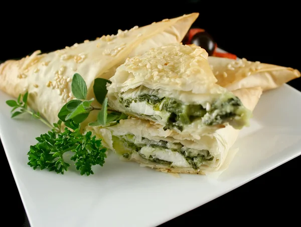 Spinach And Feta Parcels — Stock Photo, Image