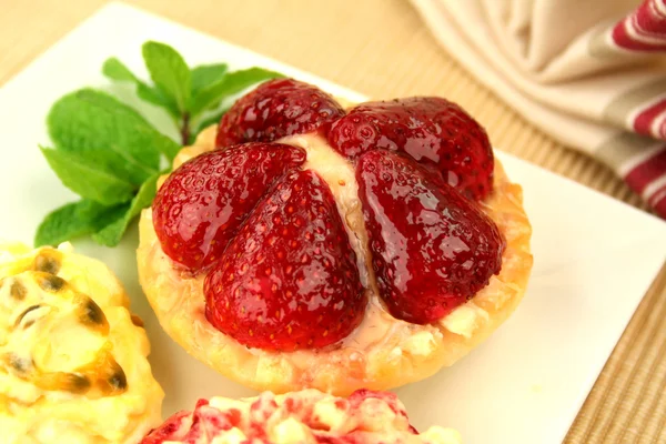 stock image Strawberry Custard Tart