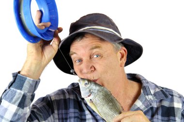 Kissing Fisherman clipart