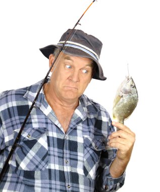 Surprised Fisherman clipart