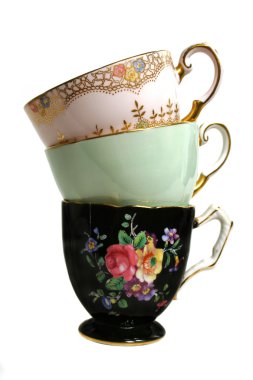 Antique Cups Stack clipart