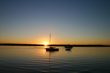 Boats At Dawn clipart