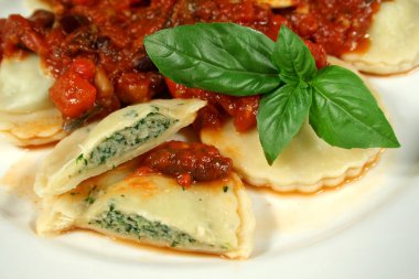 Delicious Chicken And Spinach Ravioli clipart