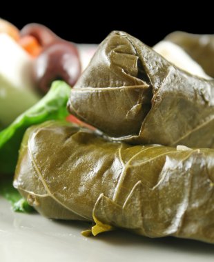 Dolmades And Salad clipart