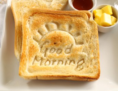 Картина, постер, плакат, фотообои "доброе утро, тост
", артикул 11778134
