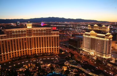 Bellagio ve Sezar'ın Sarayı casinolar las vegas nevada