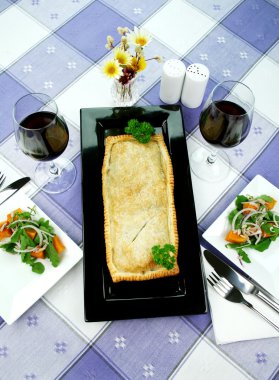 pırasa ve Mushroom strudel