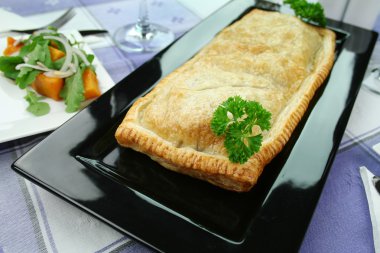 pırasa ve Mushroom strudel