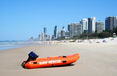 Surf Rescue Boat Surfers Paradise clipart