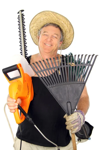 Happy Middle Aged Gardener — Stock Photo, Image