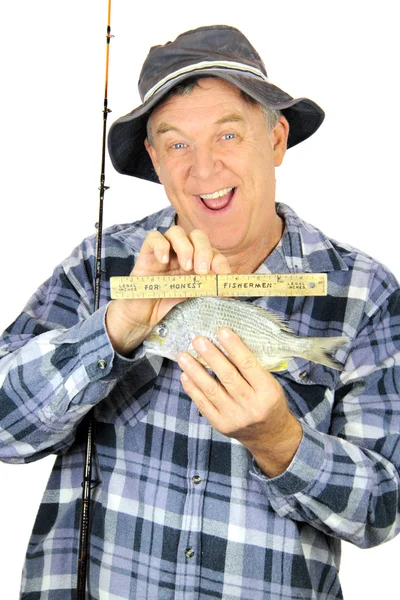 Pescador com régua — Fotografia de Stock