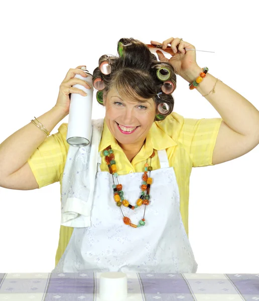 Hair Spray Housewife — Stock Photo, Image
