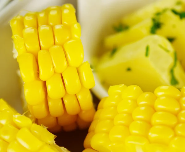 Corn And Butter — Stock Photo, Image