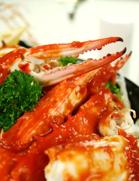 Crabe à la sauce tomate — Photo