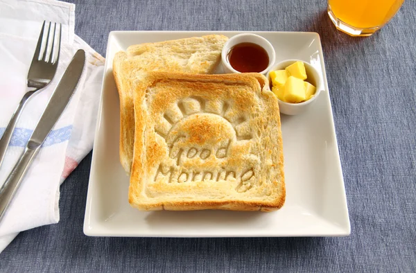 Dobré ráno toasty — Stock fotografie