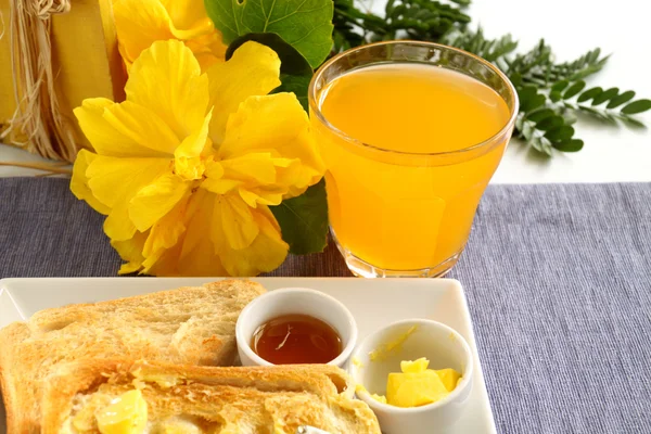 Frukost orange juice — Stockfoto