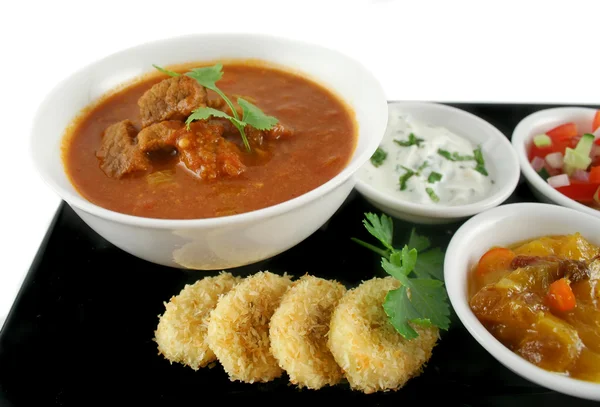 Curry indiai Vindaloo marha — Stock Fotó