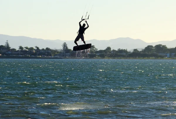 Powietrzu kite surfer — Zdjęcie stockowe