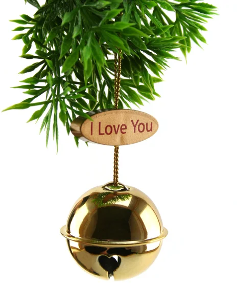Láska vánoční zvonek — Stock fotografie