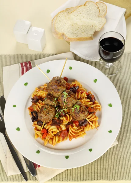 Meatballs And Pasta — Stock Photo, Image