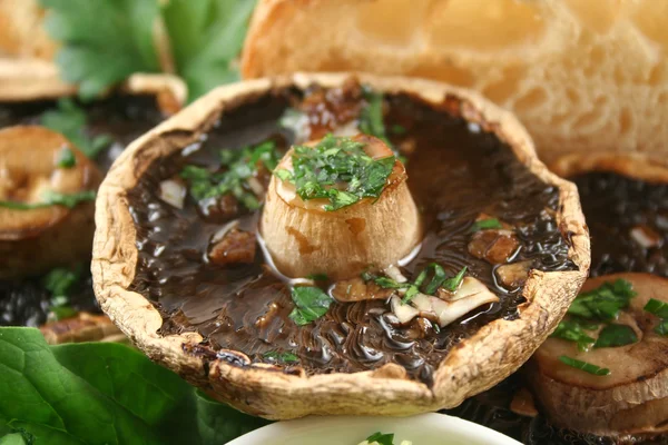 Mushroom With Melted Butter — Stock Photo, Image