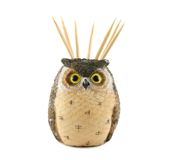 Owl Toothpick Holder — Stock Photo, Image