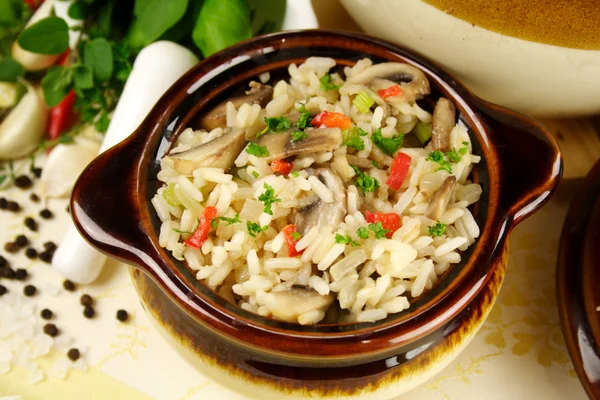 버섯과 쌀 — 스톡 사진