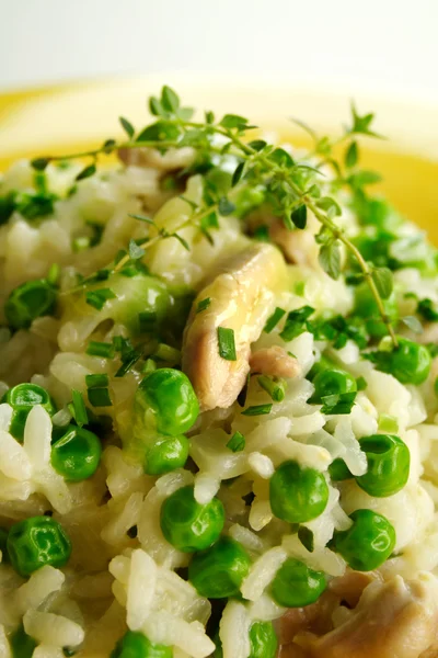 Kip en pea risotto — Stockfoto