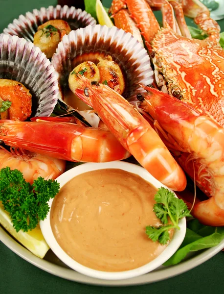 Piring seafood — Stok Foto