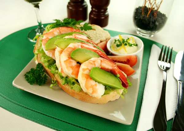 stock image Shrimp And Avocado Sandwich