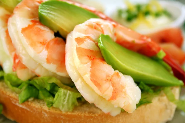 stock image Shrimp And Avocado Sandwich