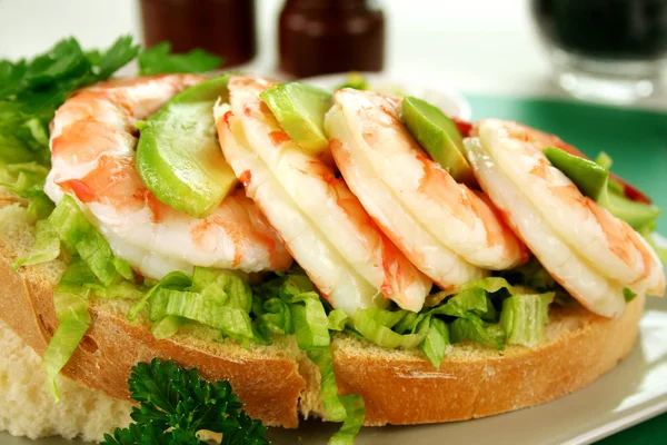 Stock image Shrimp And Avocado Sandwich