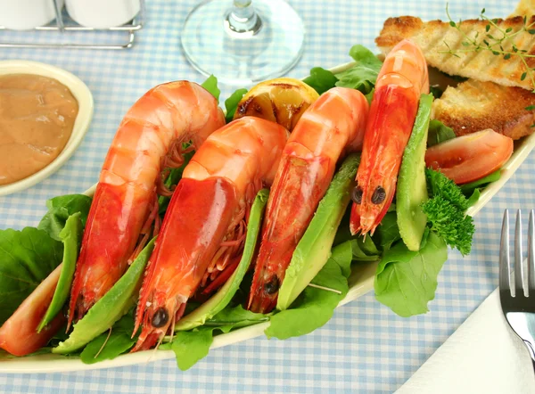 Shrimp And Rocket Salad — Stock Photo, Image
