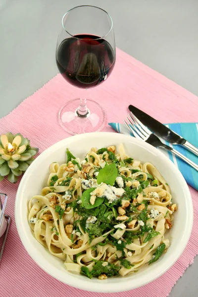 Spinach Fettucini — Stock Photo, Image