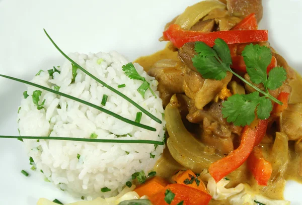Thaise kerrie en rijst — Stockfoto