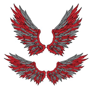 Wings design clipart