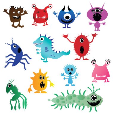 Little mosters clipart