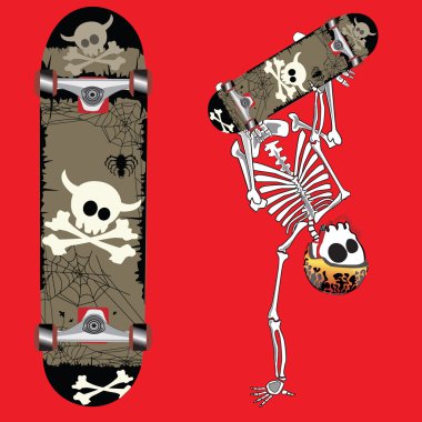 skull skater free vector eps, cdr, ai, svg vector illustration graphic art