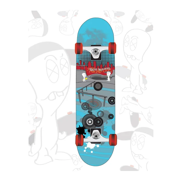 stock vector Skateboard cartoon