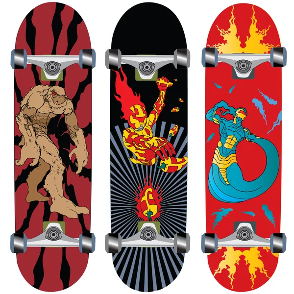 Skateboard monster — Stock Vector