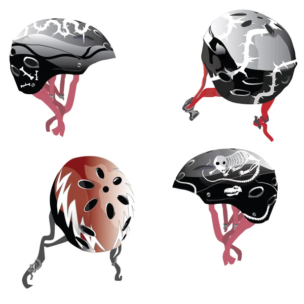 Set casco — Vettoriale Stock