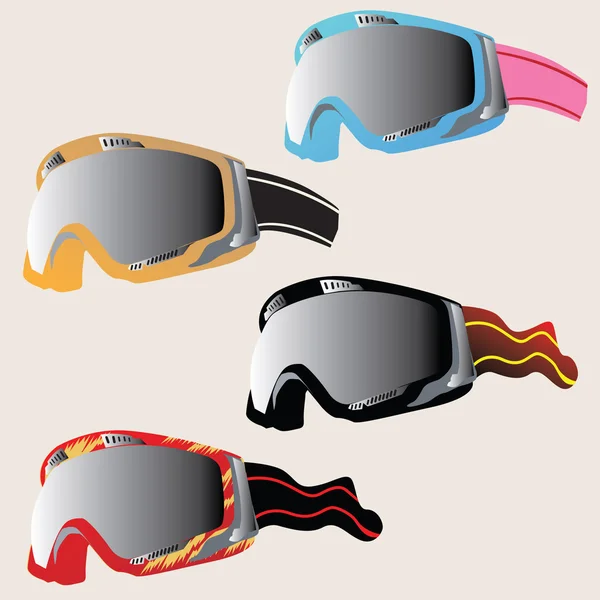 单板滑雪护目镜 — 图库矢量图片