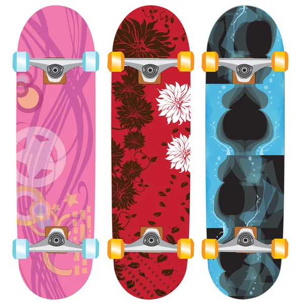 Skateoard 设计女性 — 图库矢量图片