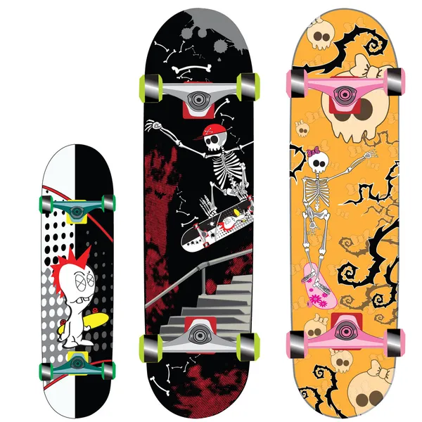 Disegno dello skateboard — Vettoriale Stock