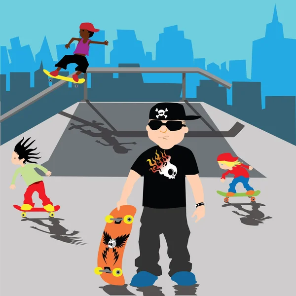 Skateboarders — Διανυσματικό Αρχείο