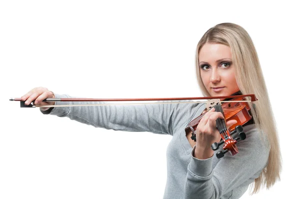 Jong meisje spelen van de viool — Stockfoto