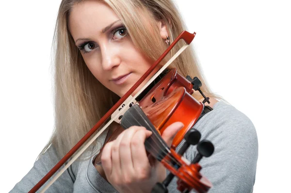 Jeune fille jouant du violon — Photo