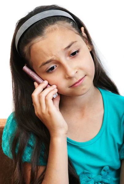 Το κορίτσι μιλάει τηλεφωνικά — Φωτογραφία Αρχείου