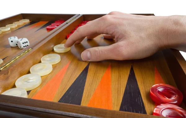 Spela backgammon — Stockfoto